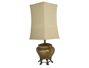 edgebrookhouse - vintage mid century japanese gold moriage lamp