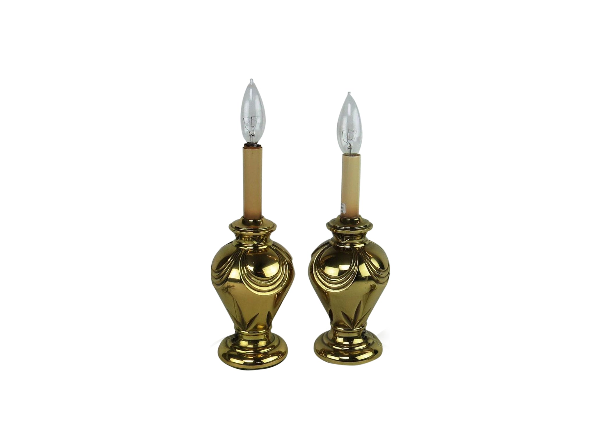Vintage Mini Solid Brass Bedside Lamps by Stiffel - a Pair – edgebrookhouse